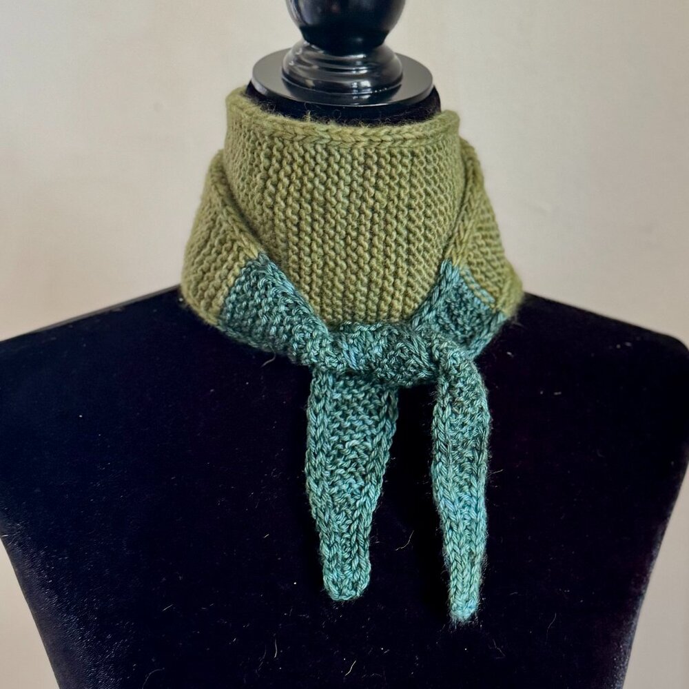 Handmade Unisex Long Trendy Sophie Neck Scarf Khaki